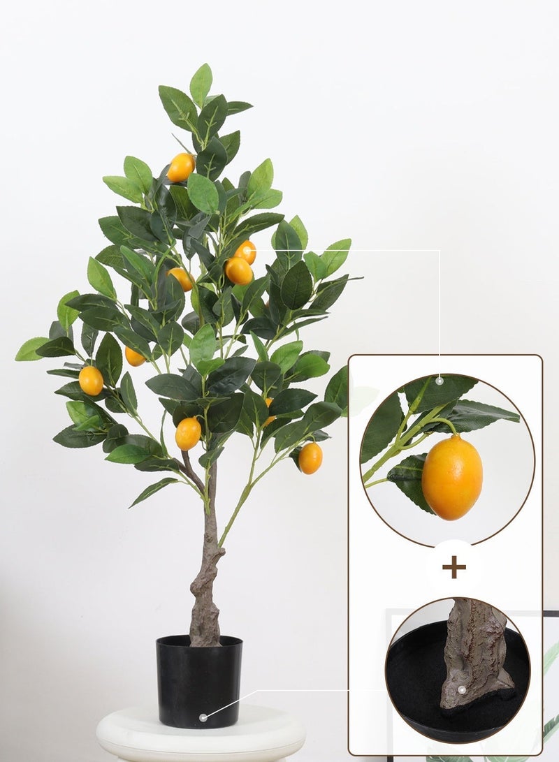 Sinyin Artificial Lemon Tree with Realistic Fruits Faux Lemon Plant Indoor Decorative Tree Fake Citrus Tree for Living Room Office Hotel Restaurant Home Decor - Image 4