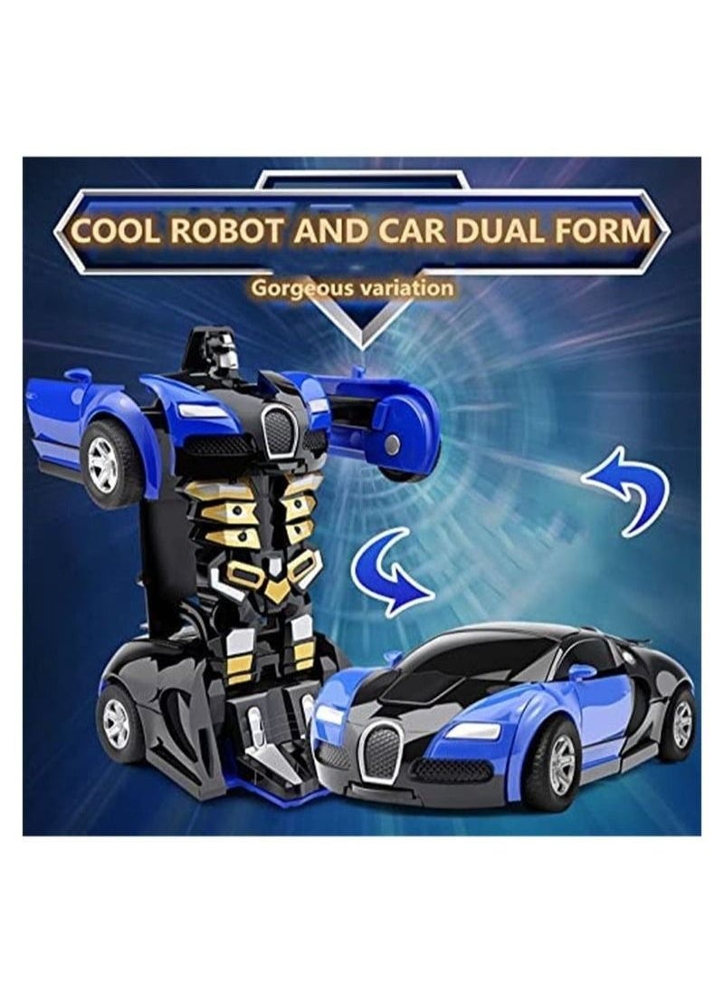 null - Cars Robot, Car And Robot Transformer Toy,Cars Robot for Kids Car Toys for Boys Girls Age of 6,7,8-16 Year Old Gifts One Button into Robot - Image 1