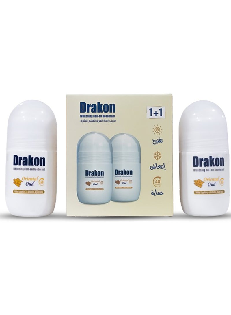 Drakon Whit Roll On Deodorant Oriental Oud 50Ml (1+1 ) - Image 1