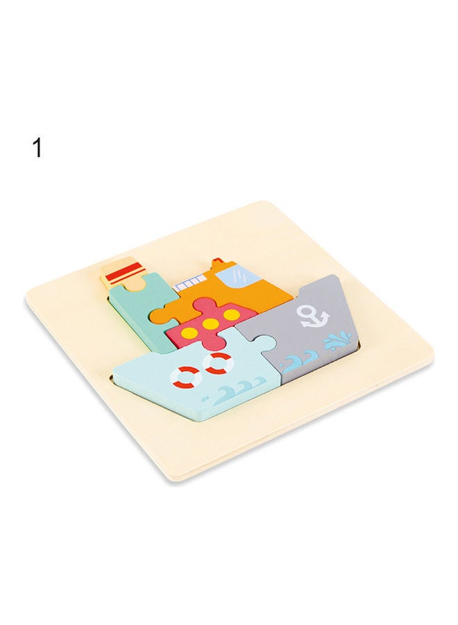 Wooden Boat Pattern Jigsaw Puzzle Set