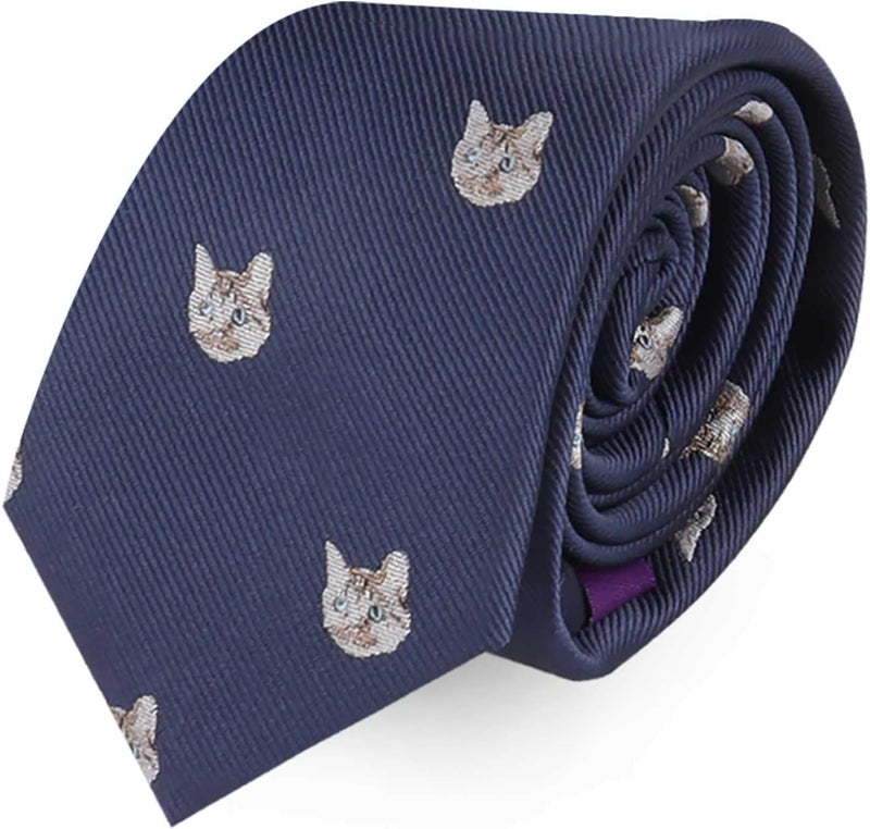 AUSCUFFLINKS Animal Ties | Woven Skinny Neckties | Groomsmen Wedding Ties | Work Ties for Him - Image 1