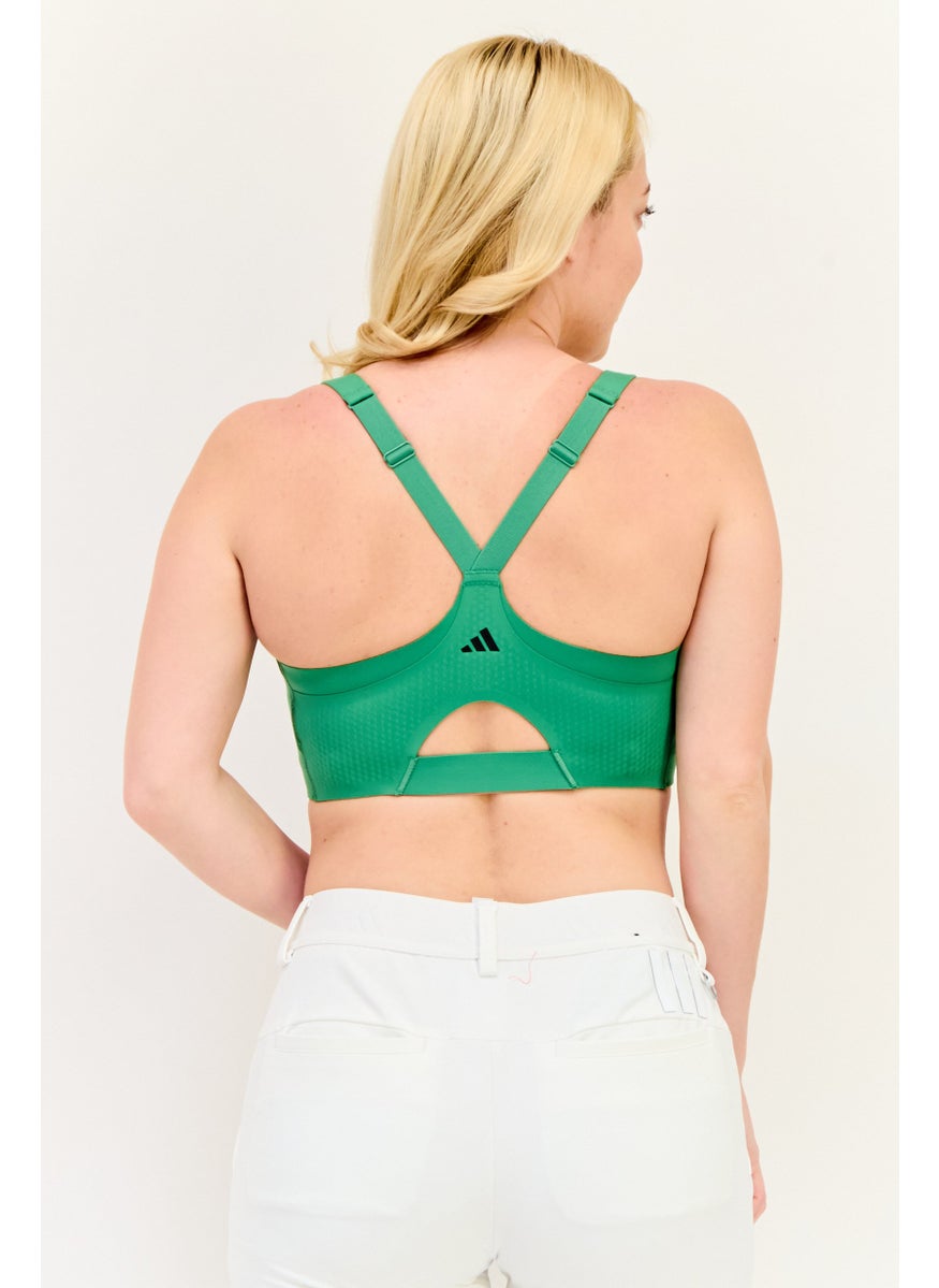 Adidas Women Sportswear Fit Training Sports Bra, Green  - Image 3