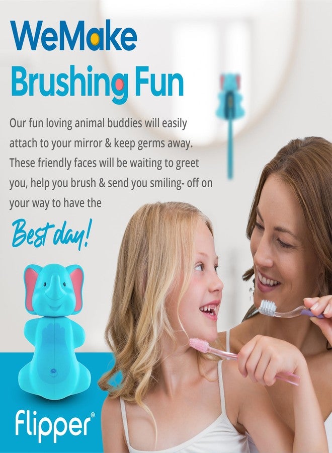 Flipper Fun Animal Penguin Toothbrush Cover - Kids Toothbrush Holder with Cover - Toothbrush Holders for Bathrooms - Suction Cup Toothbrush Holder - Image 3