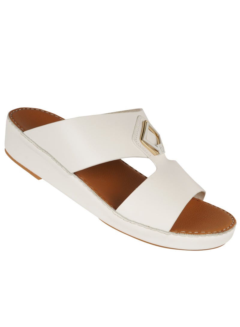 Barjeel Uno Mens Arabic Sandals B 02 White - Image 1
