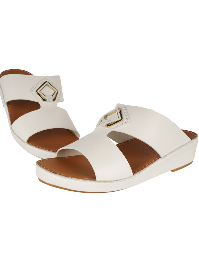 Barjeel Uno Mens Arabic Sandals B 02 White - Image 2