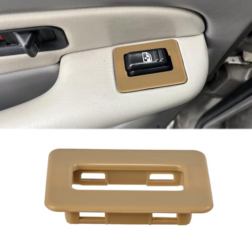 OICCTBF Rear Power Window Switch Trim Repair Fix,Driver Passenger Side Window Repair Button Cap Cover Replace for Escalade for Avalanche for Silverado for Tahoe for Sierra for Yukon 2000-2002(Beige) - Image 1
