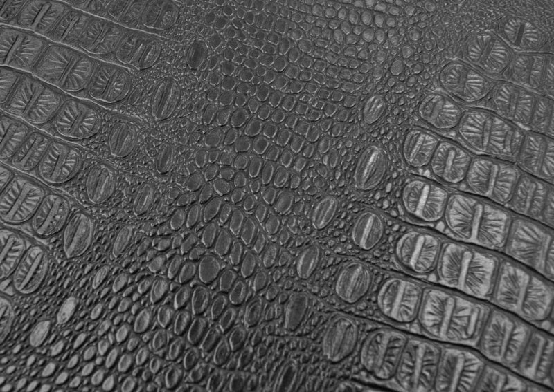 Bobeey Faux Alligator Leather Crocodile Skin Fabric Alligator Skin Fake Leather Crocodile Fabric Black - Image 4