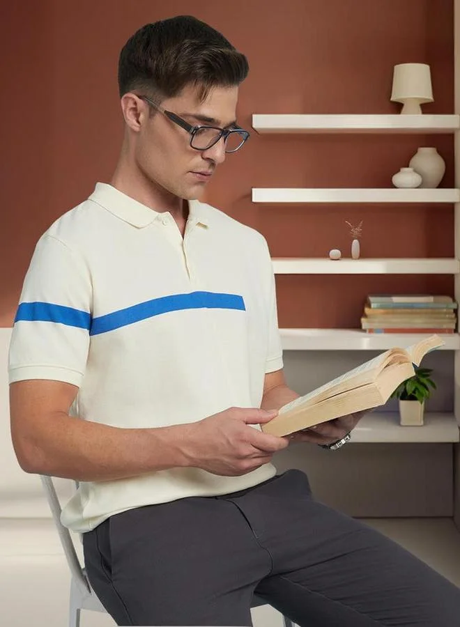 Dennis Lingo Dennis lingo Striped Regular Fit Cotton Polo T-Shirt