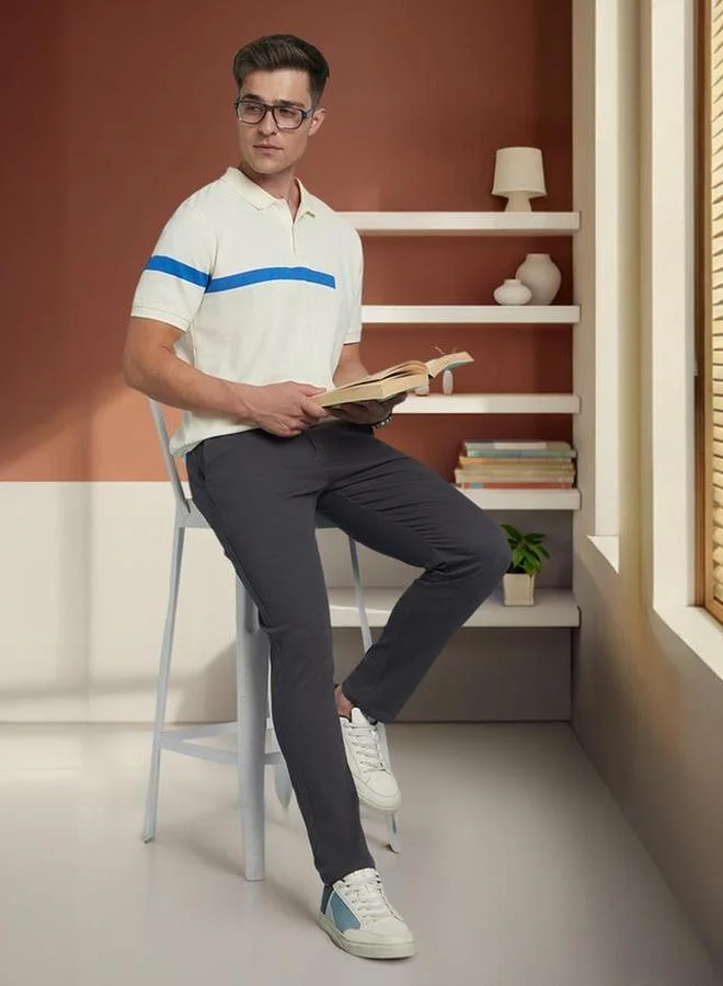 Dennis Lingo Dennis lingo Striped Regular Fit Cotton Polo T-Shirt