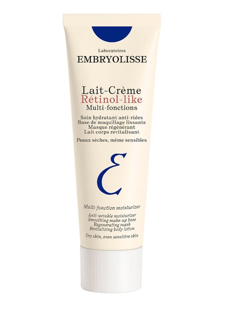 Embryolisse Lait Cream Retinol Like Anti-Wrinkle Moisturizer Soothing Make up Base Regenerating Mask Revitalizing Body Lotion for Dry Skin Even Sensitive Skin 75ml