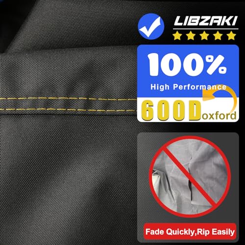 LI LIBZAKI LIBZAKI Air Conditioner Cover Waterproof 600D Heavy Duty for Outside UnitsDurable AC Cover Universal Sizes Square Fits up to 24 x 24 x 30inchesBlack - Image 3