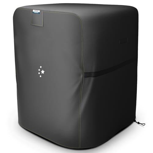 LI LIBZAKI LIBZAKI Air Conditioner Cover Waterproof 600D Heavy Duty for Outside UnitsDurable AC Cover Universal Sizes Square Fits up to 24 x 24 x 30inchesBlack - Image 1