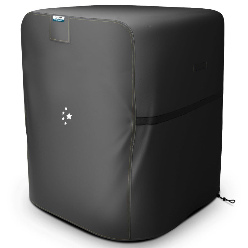 LI LIBZAKI LIBZAKI Air Conditioner Cover Waterproof 600D Heavy Duty for Outside UnitsDurable AC Cover Universal Sizes Square Fits up to 24 x 24 x 30inchesBlack - Image 2