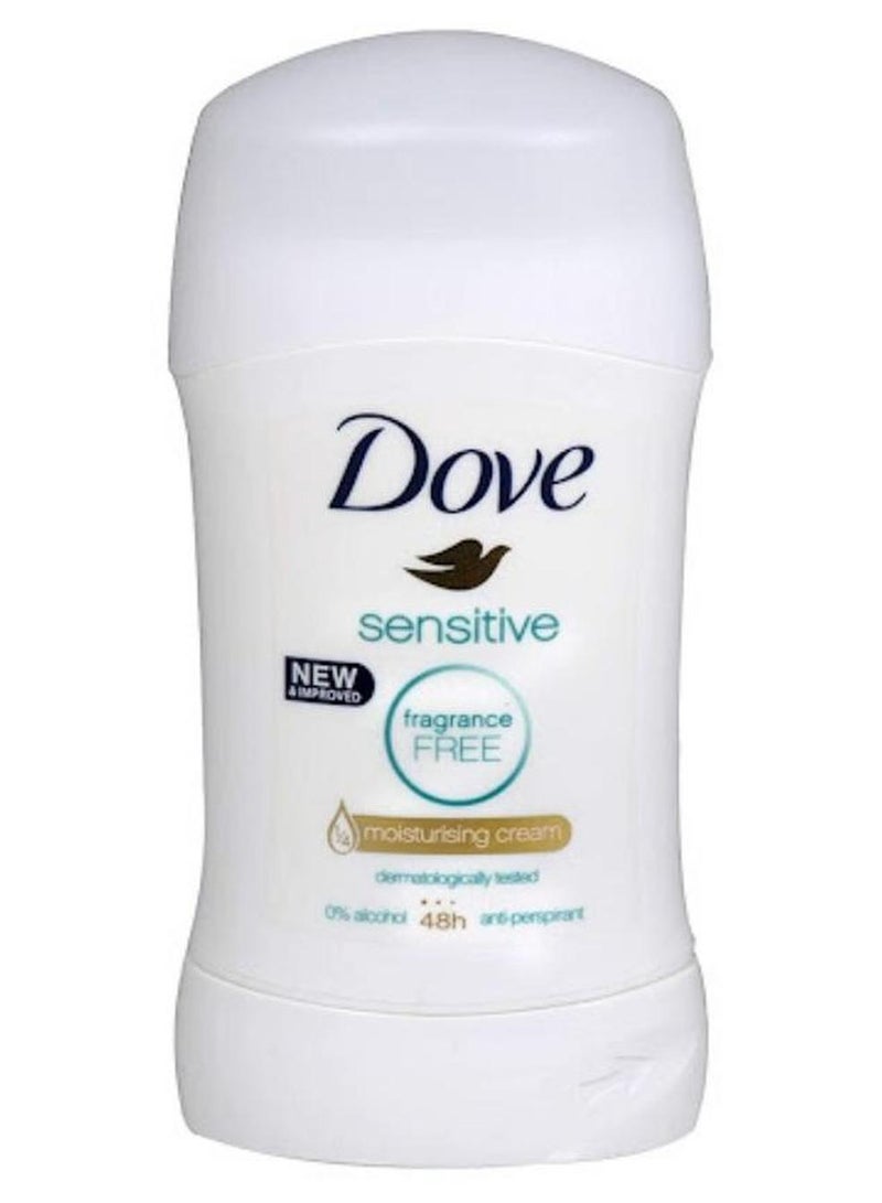 Dove Sensitive Fragrance Free Antiperspirant Stick 40g