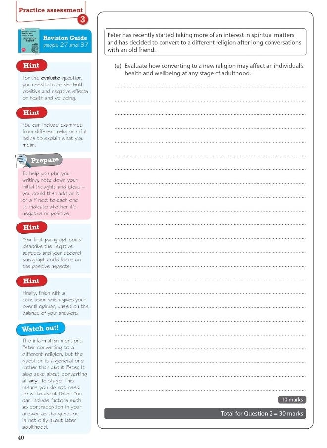 null - Pearson REVISE BTEC National Health and Social Care Practice Assessments Plus U1 - 2023 and 2024 exams and assessments - Image 1