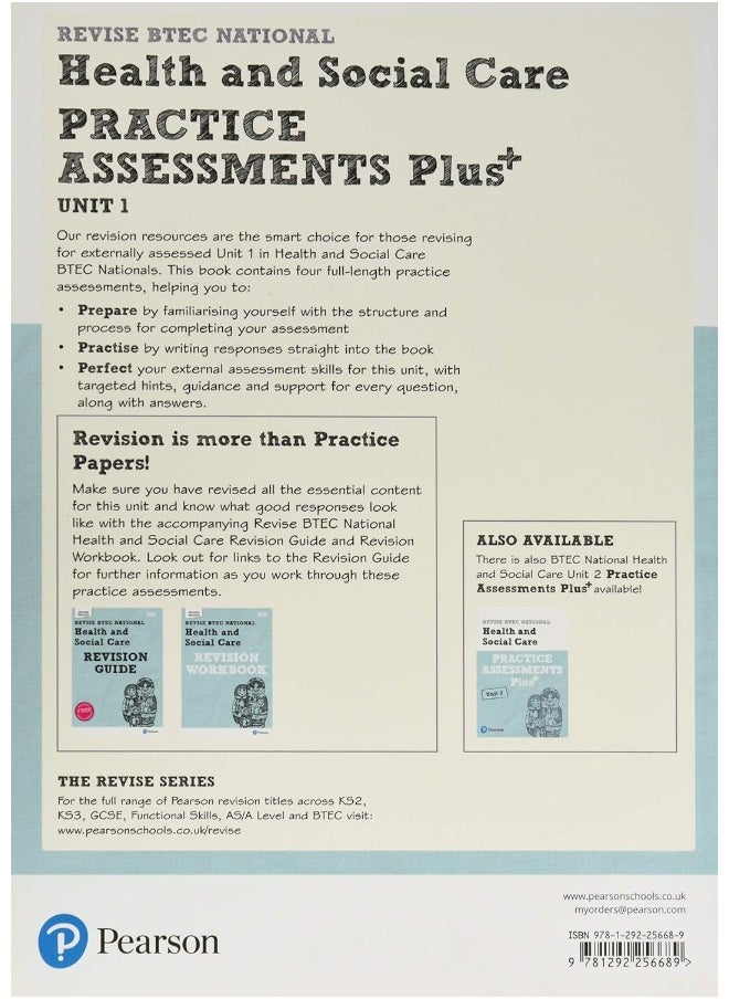 null - Pearson REVISE BTEC National Health and Social Care Practice Assessments Plus U1 - 2023 and 2024 exams and assessments - Image 1