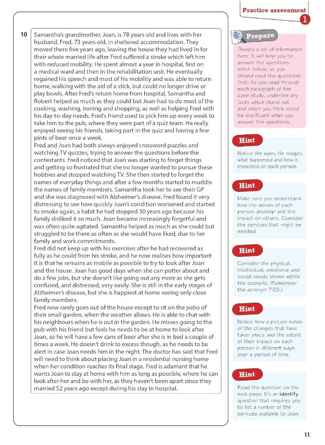 null - Pearson REVISE BTEC National Health and Social Care Practice Assessments Plus U1 - 2023 and 2024 exams and assessments - Image 1