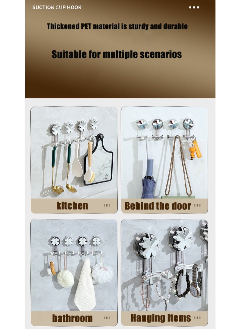 4PCS Double Hook, Robe Towel Hooks, Dual Coat Hooks, Wall Mounted Hanging Clothes, Hooks for Bathroom, Bedrooms, Hanging, Closet, Kitchen  - Image 3
