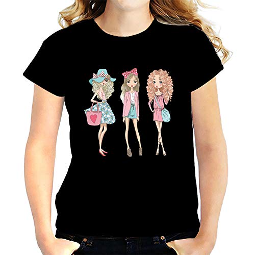 Lockban Hot Beautiful Girls Iron on Patches 3Pcs Legt Friends Fashion Girls Heat Transfer Stickers Decals for Girl Women T-Shirt Jeans Backpacks Families Clothing Hat DIY Applique - Image 2