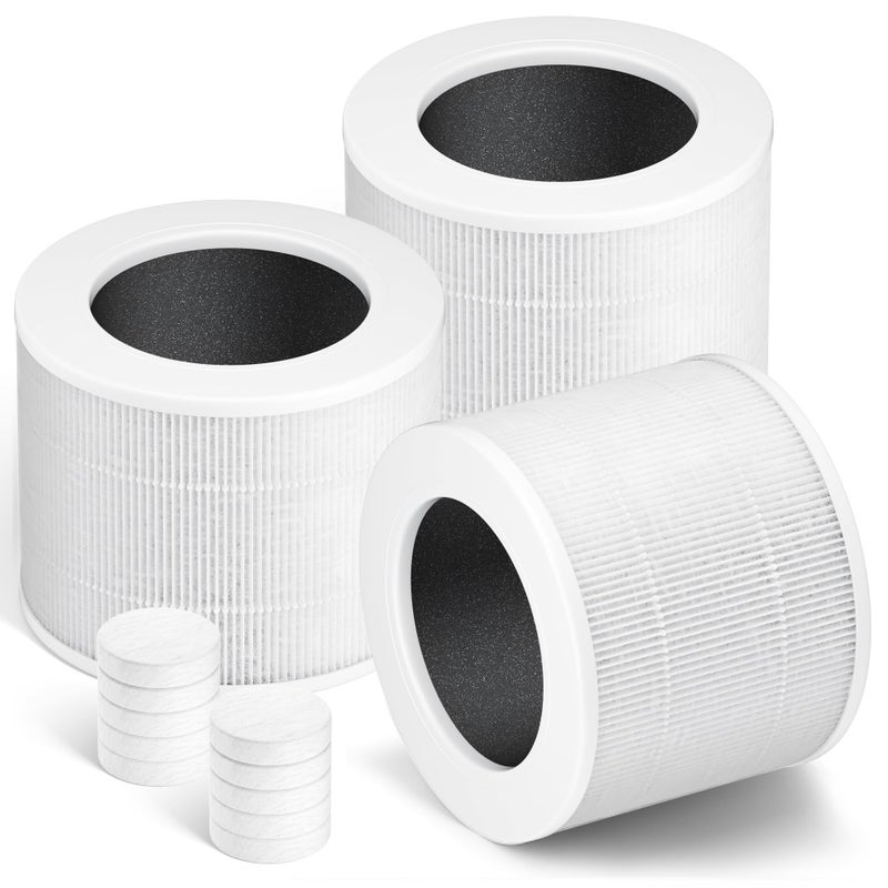 Core Mini Replacement Filter for LEVOIT Air Purifier Core minirf 3in1 Pre H13 True HEPA Activated Carbon Filtration System Pack of 3