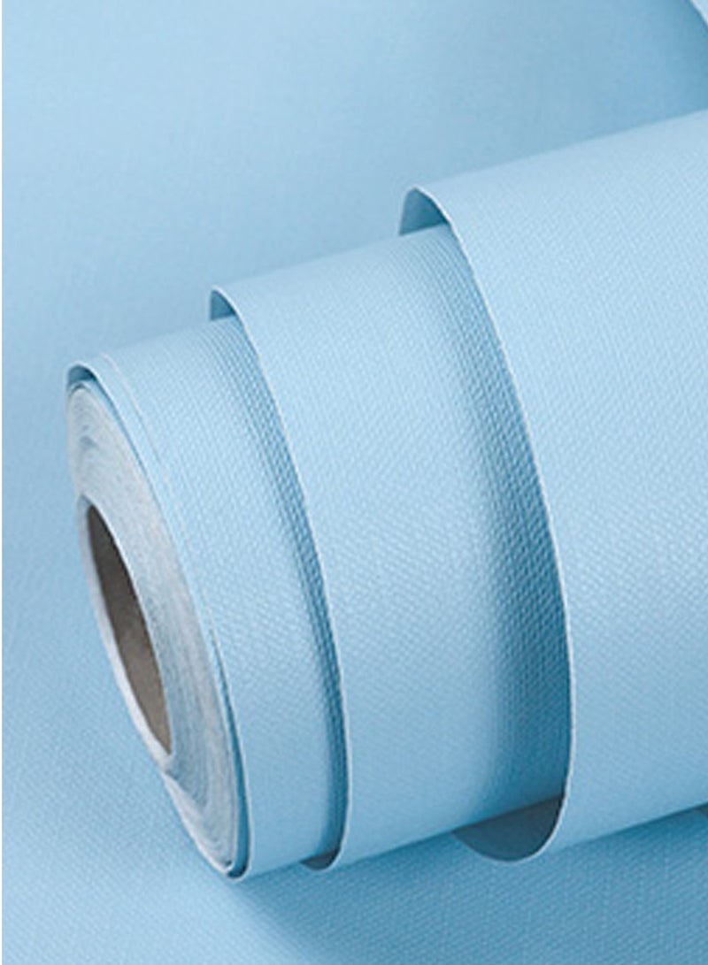 نوايوو ورق حائط قابل للتقشير واللصق، 40 سم × 10 م، ورق حائط لاصق مقاوم للماء، ورق حائط ذاتي اللصق، لفافة فينيل لتزيين الجدران والمطبخ وغرفة النوم (أزرق فاتح) - Image 2