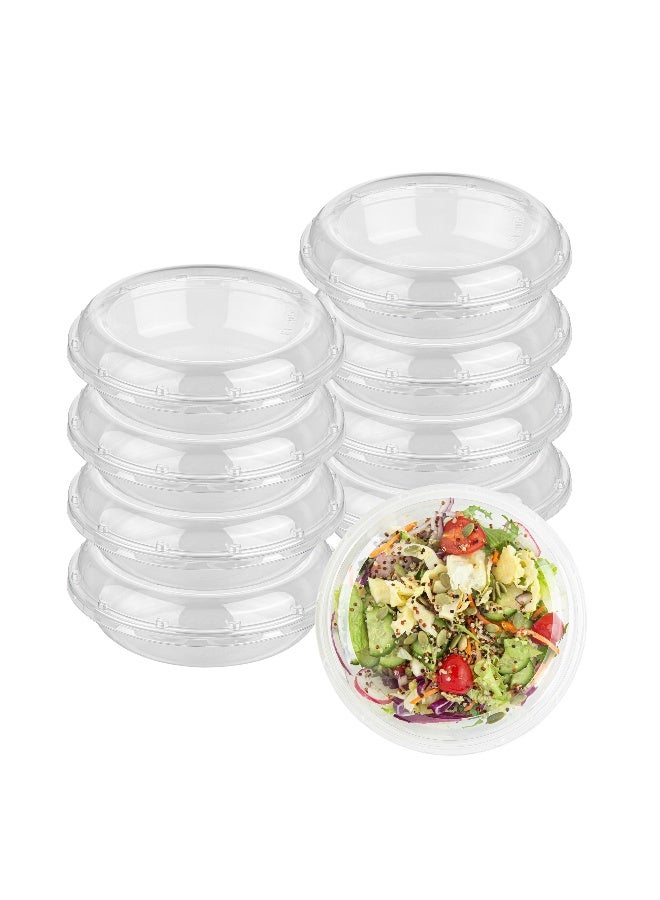 Restaurantware Thermo Tek 7.5 x 2.4 Inch Serving Platters with Lids, 100 Disposable Veggie Trays - Round, For Parties, Restaurants, or Catered Events, Clear Plastic Fruit Platter Trays,  - Image 2