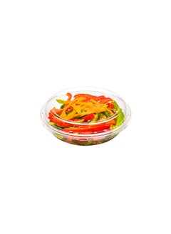 Restaurantware Restaurantware-Thermo Tek 7.5 x 2.4 Inch Serving Platters with Lids, 100 Disposable Veggie Trays - Round, For Parties, Restaurants, or Catered Events, Clear Plastic Fruit Platter Trays,  - Image 2