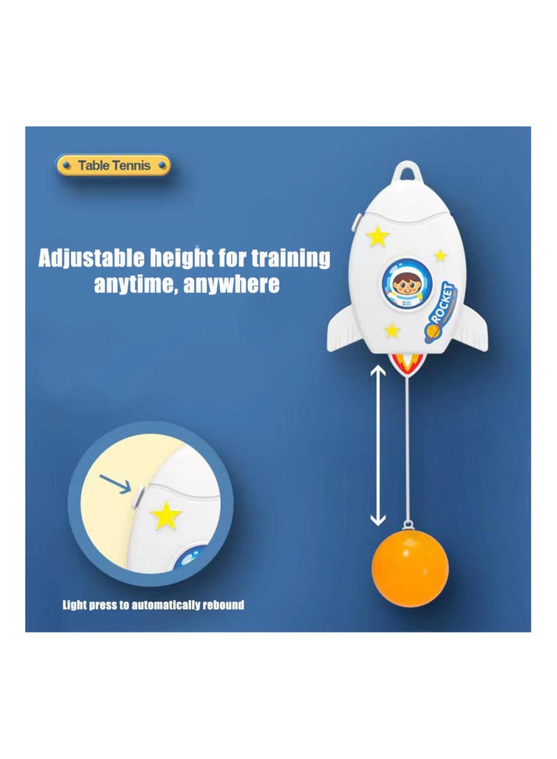 KASTWAVE Indoor Hanging Table Tennis for Kids, Portable Table Tennis Trainer, Table Tennis Parent-Child Interactive Game Toy Exerciser, Hanging Pingpong Balls Training Sparring Device, Outer Space Theme - Image 3