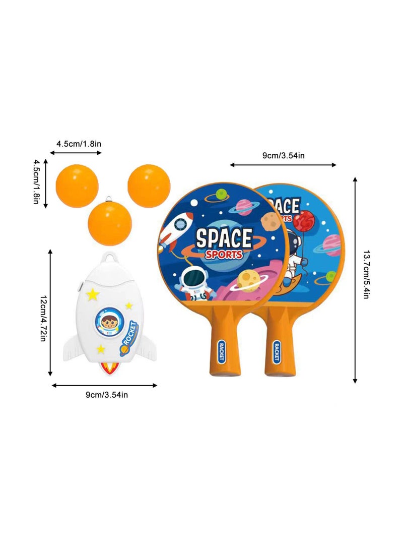 KASTWAVE Indoor Hanging Table Tennis for Kids, Portable Table Tennis Trainer, Table Tennis Parent-Child Interactive Game Toy Exerciser, Hanging Pingpong Balls Training Sparring Device, Outer Space Theme - Image 5