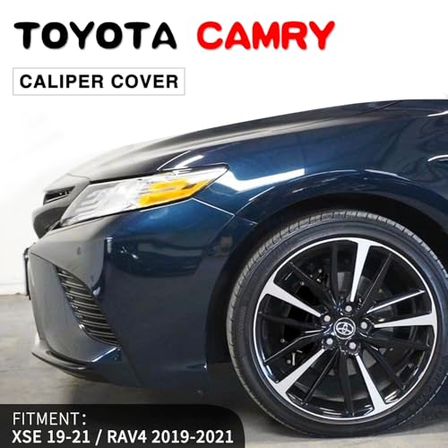 AOOA Aluminum Black Caliper Covers Fits Toyota Camry XSE Electronic Brake and RAV4 2019-2025,Lexcus ES 2019-2024 (set of 4) - Image 3
