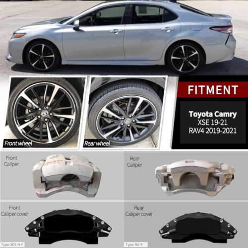 AOOA Aluminum Black Caliper Covers Fits Toyota Camry XSE Electronic Brake and RAV4 2019-2025,Lexcus ES 2019-2024 (set of 4) - Image 2