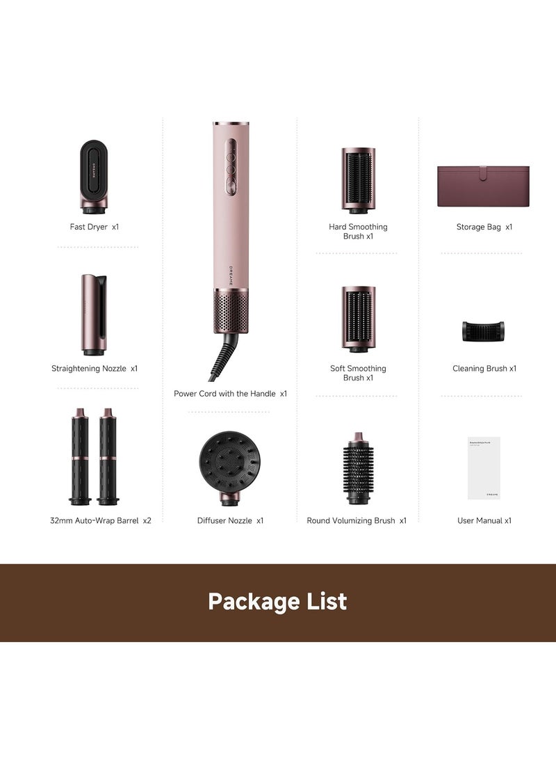 Dreame AirStyle Pro H1 Styler, 8-in-1 High-Speed Hair Dryer Brush & Auto Wrap Curler with 130,000RPM Motor, Smart App-Integrated Air Wrap Styling Kit for All Hair Types, Fast Drying & Volumizing - Image 4