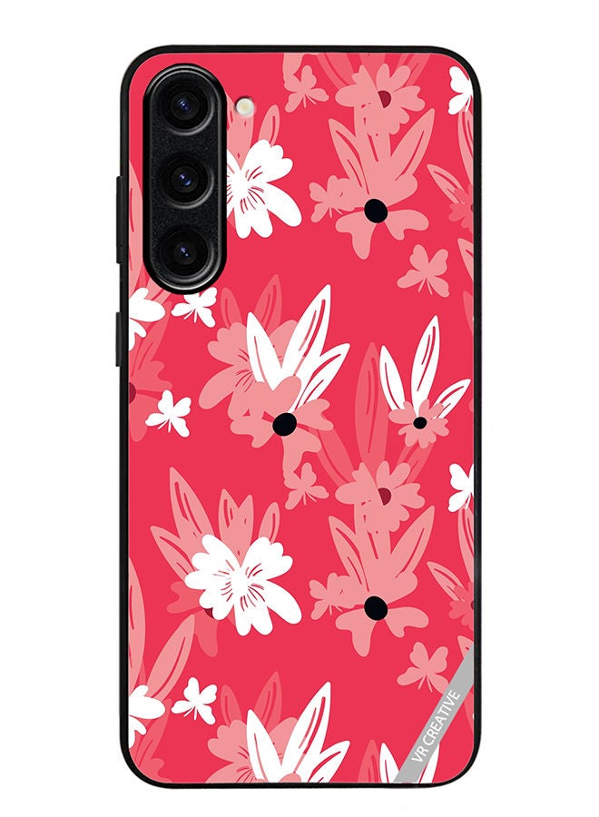 VR CREATIVE Protective Case Cover For Samsung Galaxy S23 Floral Pattern Based On Traditional Folk Art Ornaments Design Multicolour - Image 1