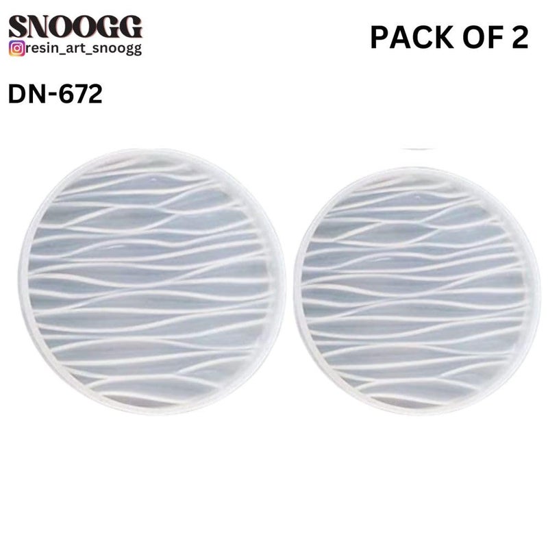 SNOOGG Pack of 4 inch / 2 Piece 3D Round Shape Mould Epoxy Resin Casting Moulds for Making and DY Coaster, Flower Preservation, Home,Wedding Decor, Desk Organizers and More - Image 2