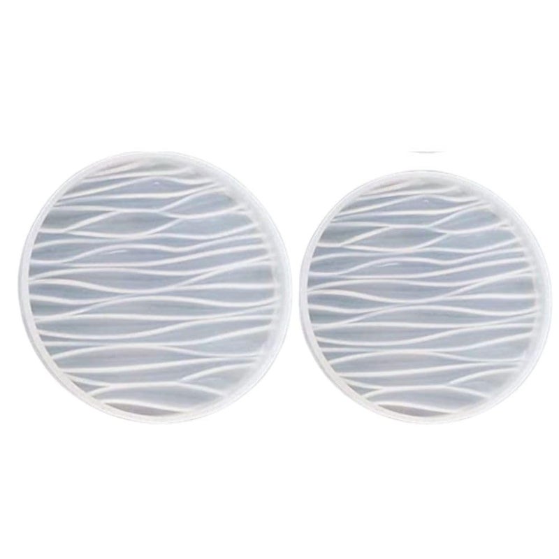SNOOGG Pack of 4 inch / 2 Piece 3D Round Shape Mould Epoxy Resin Casting Moulds for Making and DY Coaster, Flower Preservation, Home,Wedding Decor, Desk Organizers and More - Image 1