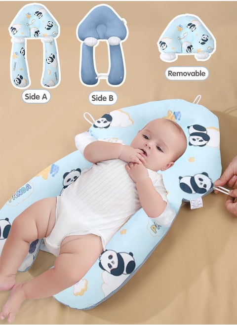 Baby Head Shaping Pillow, Baby Anti-startle Sleeping Pillow for 0-36 Months Babies, Portable and  Machine Washable