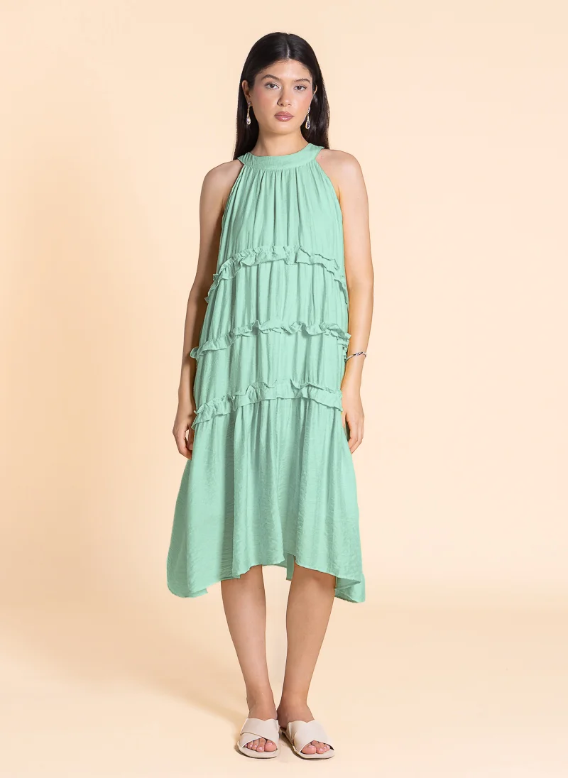 SHAPES Ruffled Sleeveless Dress