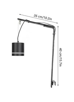 OCTOBER Zerodis Aquarium LED Mounting Arm, Aluminum Alloy Fish Drop Light Mount Aquarium Mount Bracket Fish Supplies for Freshwater Fish Black  - Image 5