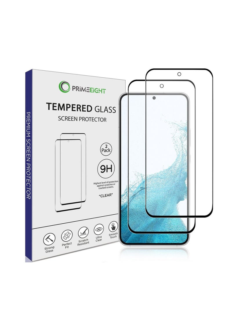 PRIMEEIGHT Samsung Galaxy S22 Plus Screen Protector 6.6 Inch Display Ultra Thin 9H Hardness Tempered Glass S22+ Easy to Install HD Clear Screen Protector [ 2 PACK ] - Image 1