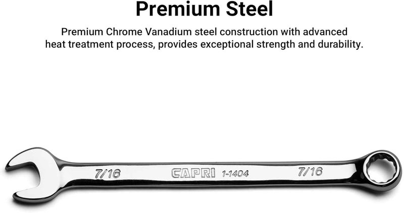 Capri Tools 5/16-inch Combination Wrench, 12 Point, SAE, Chrome (1-1402) - Image 3