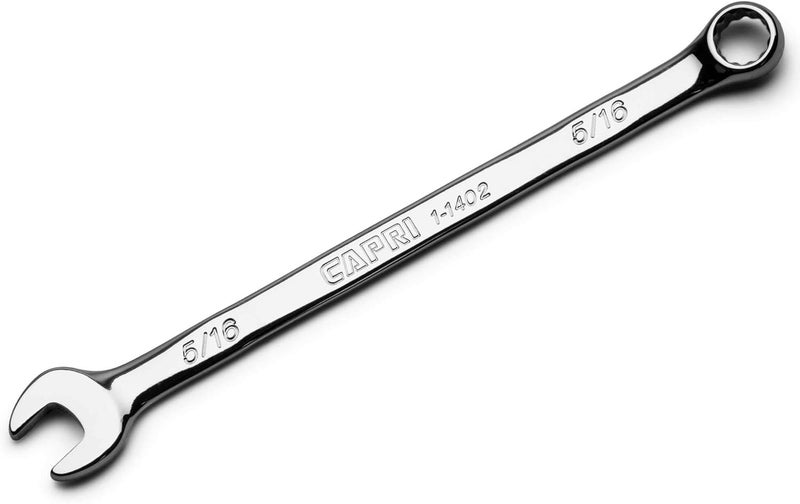 Capri Tools 5/16-inch Combination Wrench, 12 Point, SAE, Chrome (1-1402) - Image 1