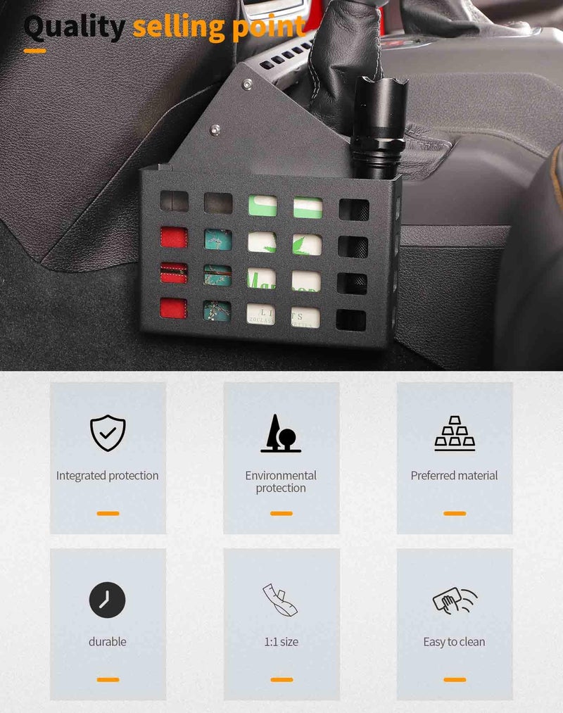 Hoolcar Center Console Gear Shift Organizer Tray Compatible with Jeep Wrangler JL/JLU 2018-2024 & Jeep Gladiator JT Truck 2020-2023 Storage Box, Interior Accessories, Black - Image 5