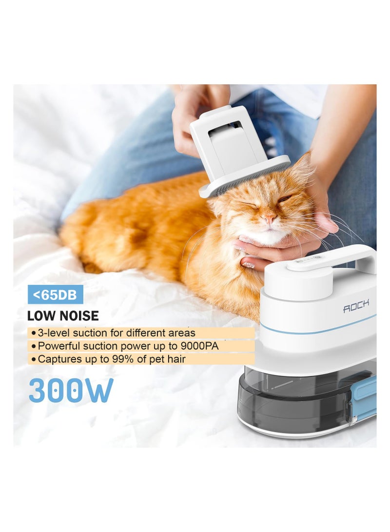 Rock Dog Clipper with Pet Hair Vacuum – Quiet Grooming Kit for Dogs & Cats, Pet Hair Remover with 6 Attachments - Image 2