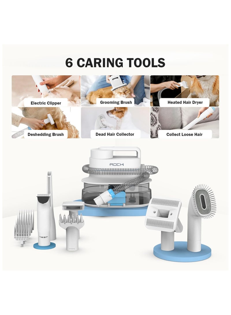 Rock Dog Clipper with Pet Hair Vacuum – Quiet Grooming Kit for Dogs & Cats, Pet Hair Remover with 6 Attachments - Image 3
