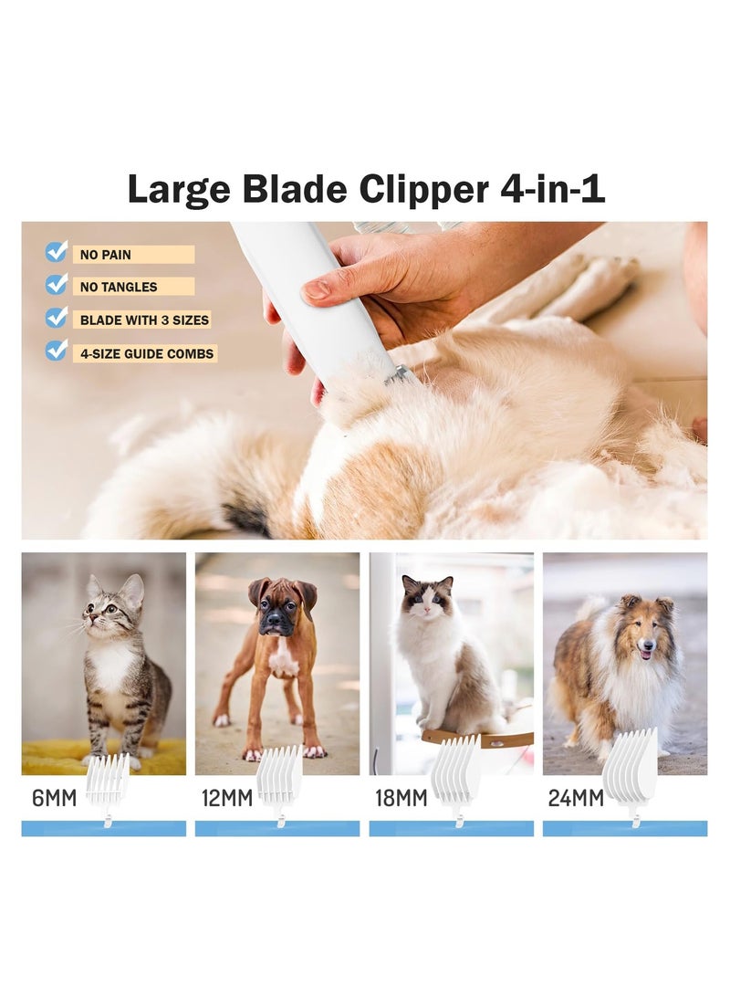 Rock Dog Clipper with Pet Hair Vacuum – Quiet Grooming Kit for Dogs & Cats, Pet Hair Remover with 6 Attachments - Image 4