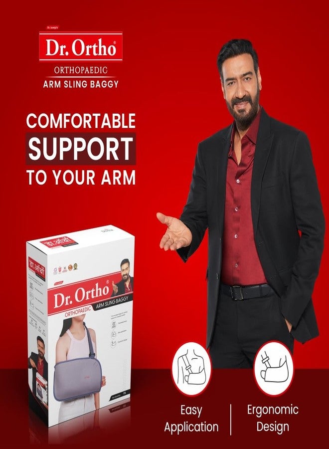 Dr. Ortho Dr.Ortho Orthopaedic Arm Sling Baggy, Prevents Shoulder Dislocation, Shoulder Support for Fracture Support, Immobilization, Breathable & Skin Friendly Material - Medium - Image 2