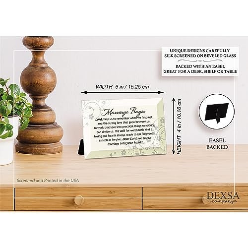 DEXSA Marriage Prayer Beveled Glass Plaque with Easel | Made in the USA - Image 5