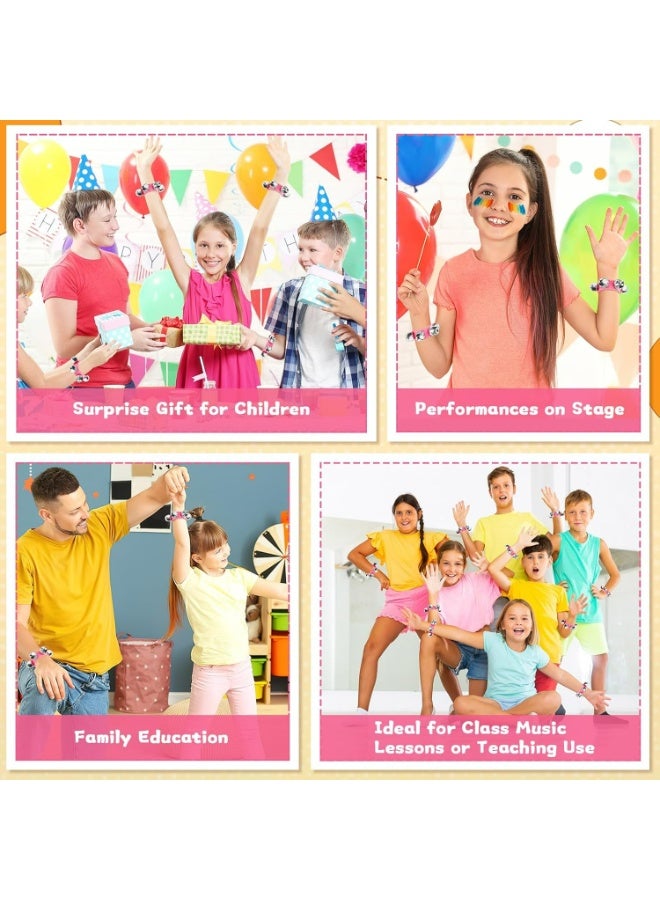 Mike Music Adjustable Pink Nylon Wrist  Bells for Kids Adults Event Birthday Party - Image 5