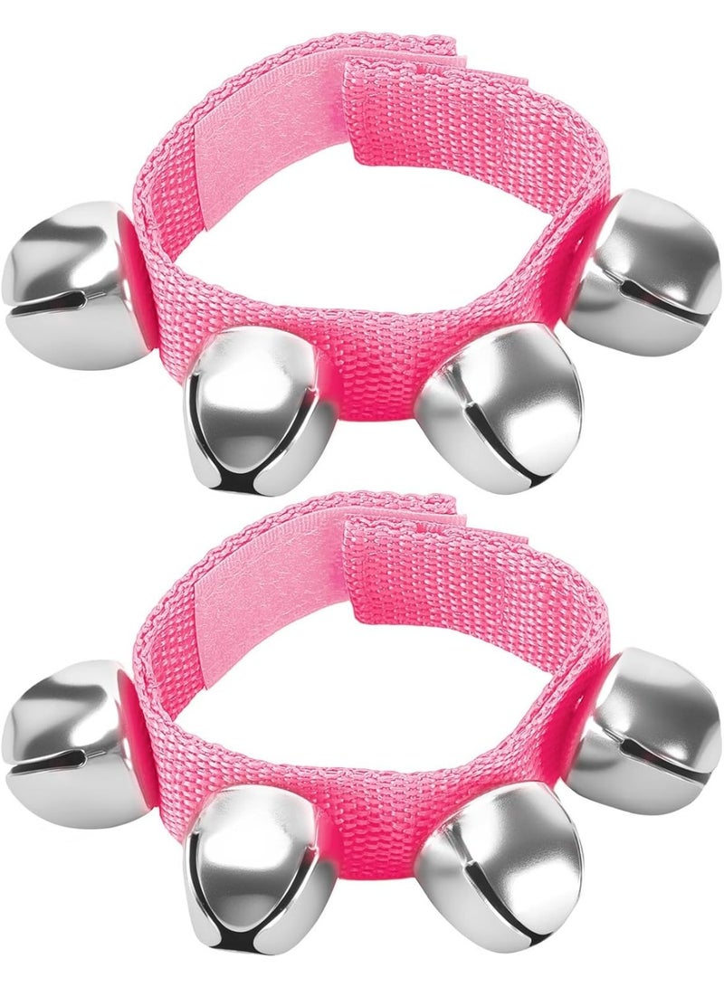 Mike Music Adjustable Pink Nylon Wrist  Bells for Kids Adults Event Birthday Party - Image 1