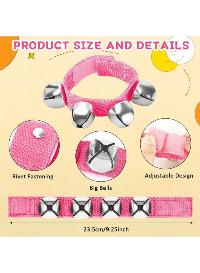 Mike Music Adjustable Pink Nylon Wrist  Bells for Kids Adults Event Birthday Party - Image 2